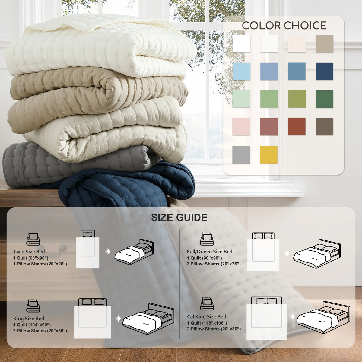 🍁 [Fall Sale] Cross-Stitch Quilt Bedding Set with Pillow Shams