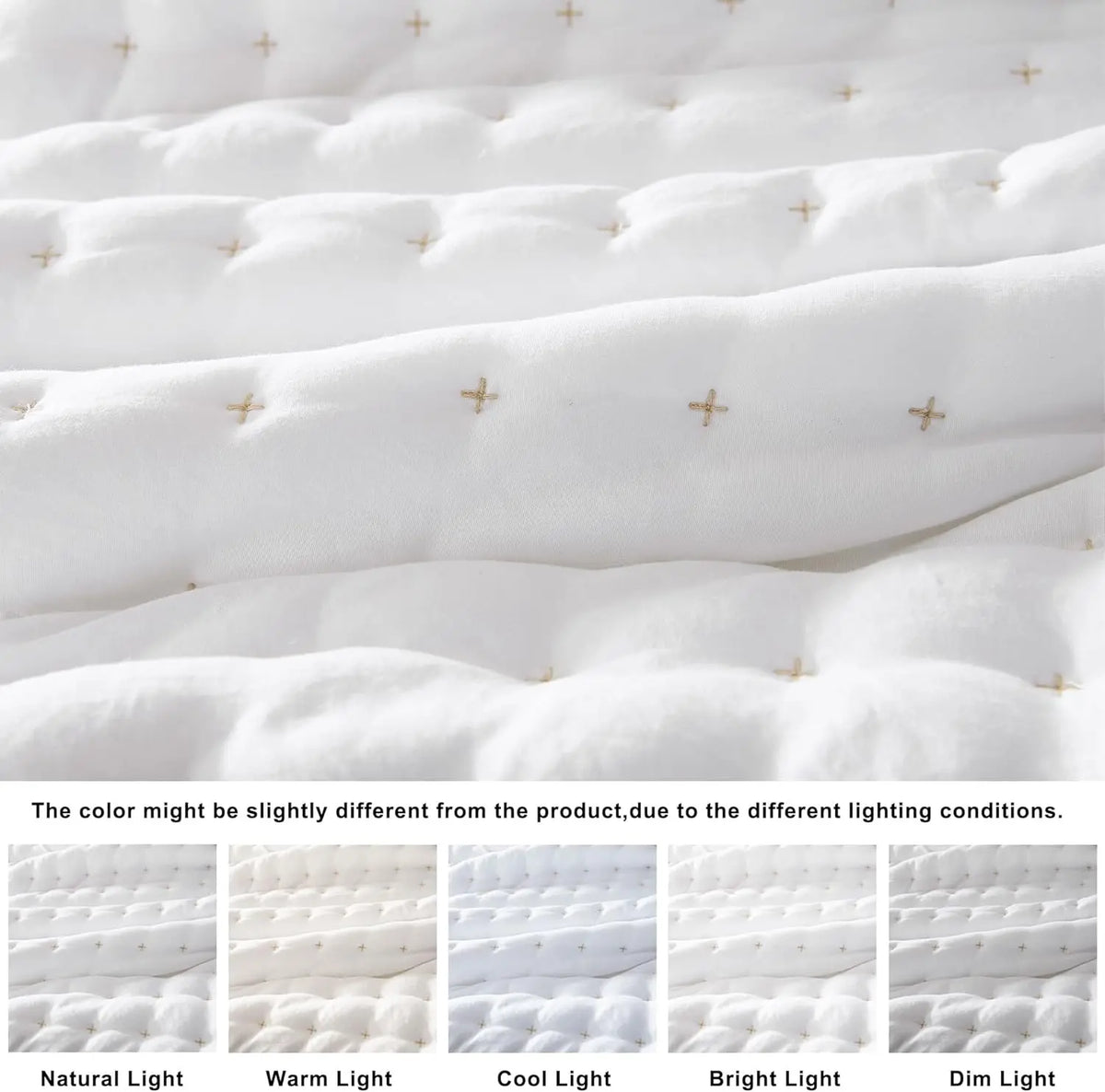 🍁 [Fall Sale] Cross-Stitch Quilt Bedding Set with Pillow Shams
